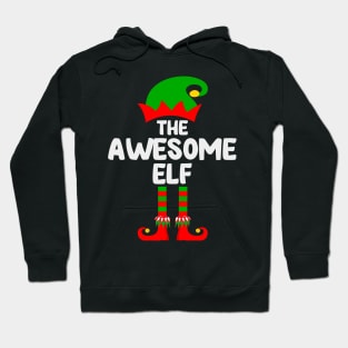 Awesome Elf Matching Family Group Christmas Party Pajama Hoodie